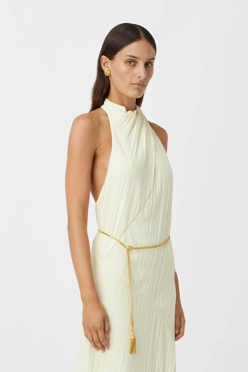 ALTO HALTER DRESS CREAM - C+M