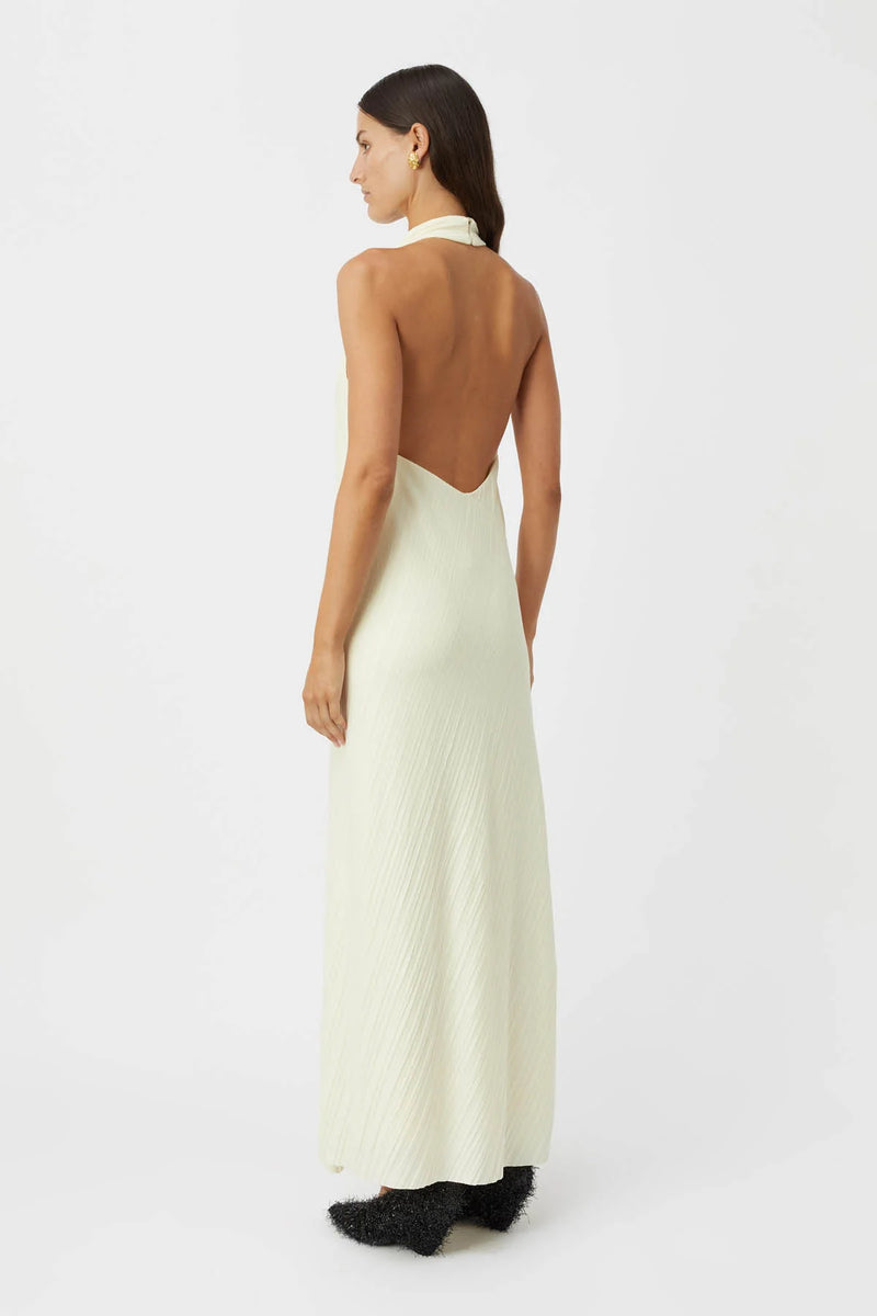 ALTO HALTER DRESS CREAM - C+M