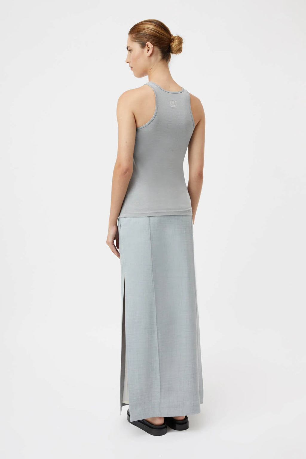 HALAZIA TANK LIGHT GREY MARLE