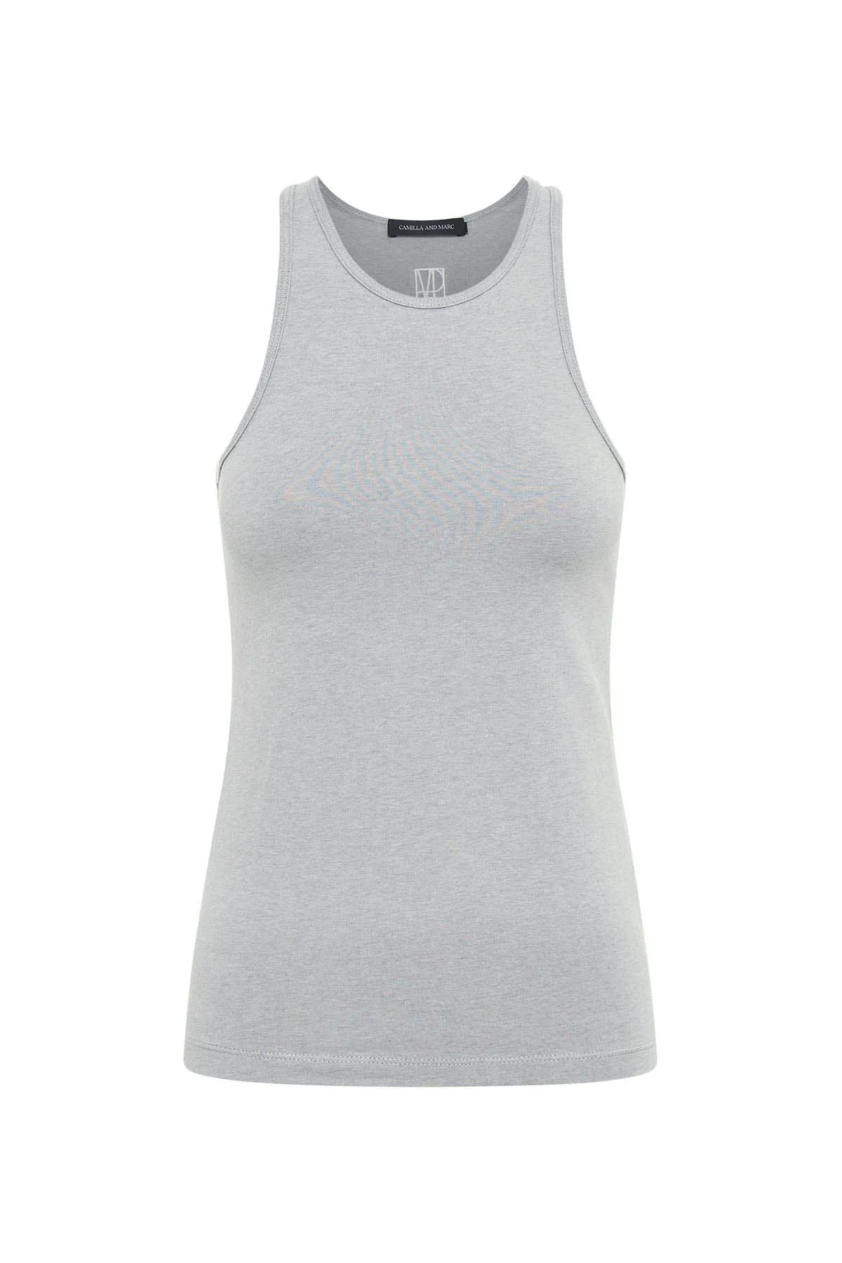 HALAZIA TANK LIGHT GREY MARLE