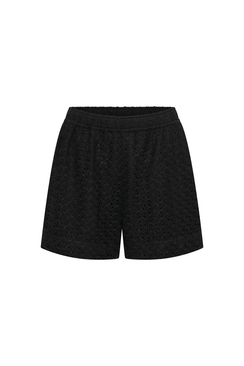 AGNA LACE SHORTS BLACK - C+M