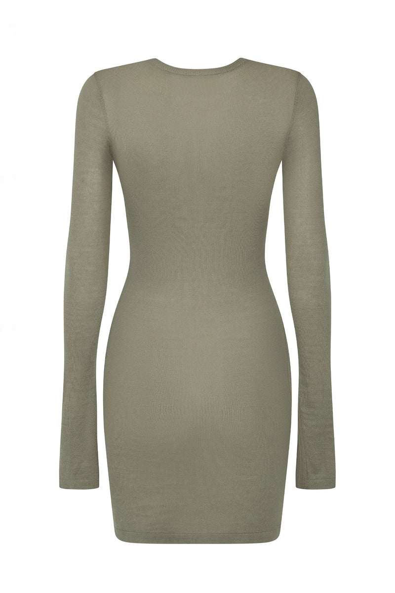 SHEER ESSENTIALS BODY DRESS TAUPE - NAGNATA