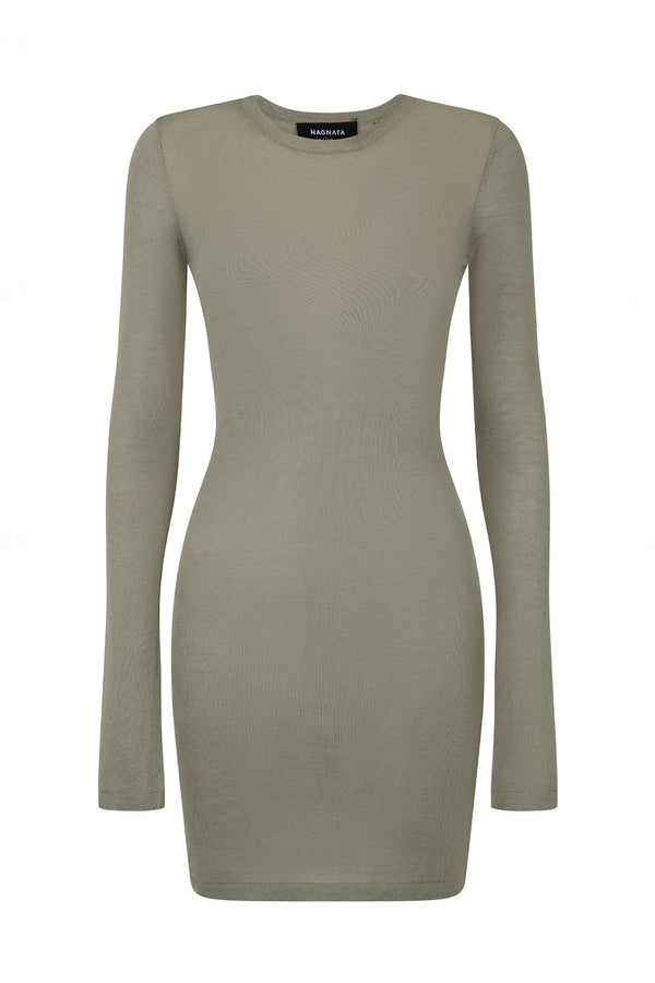 SHEER ESSENTIALS BODY DRESS TAUPE - NAGNATA