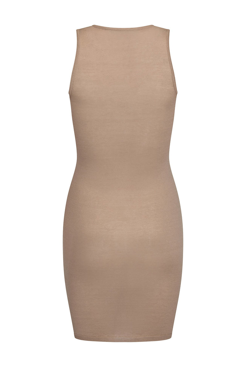 SHEER ESSENTIALS SLIP DRESS NATURAL - NAGNATA