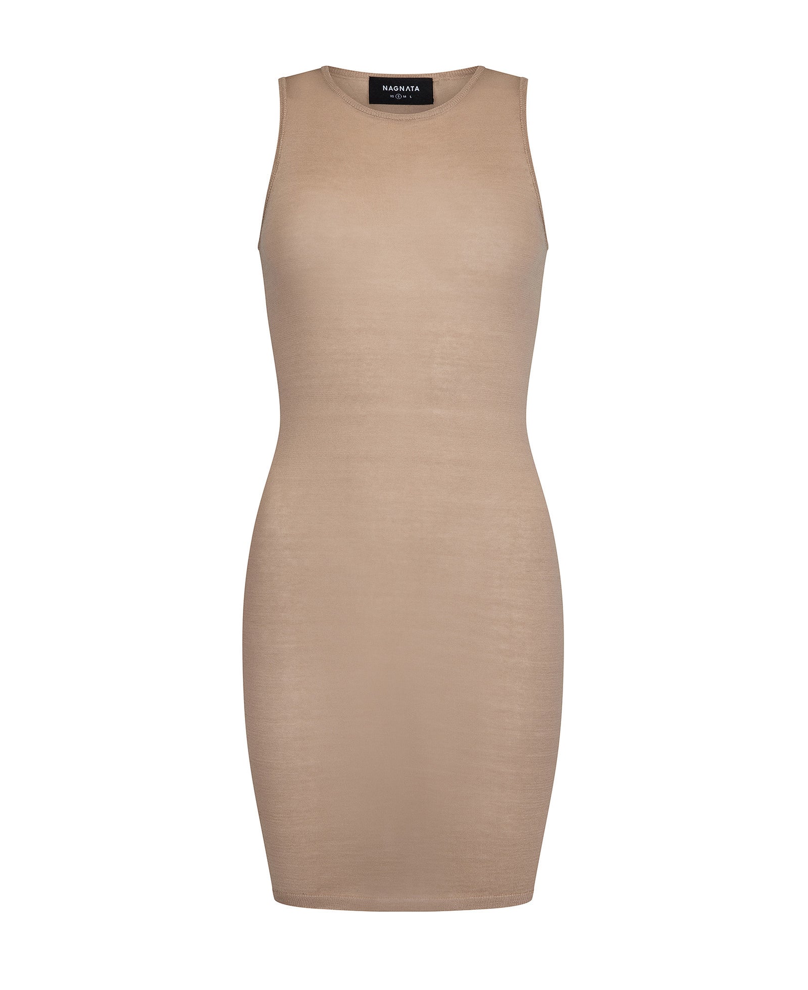 SHEER ESSENTIALS SLIP DRESS NATURAL