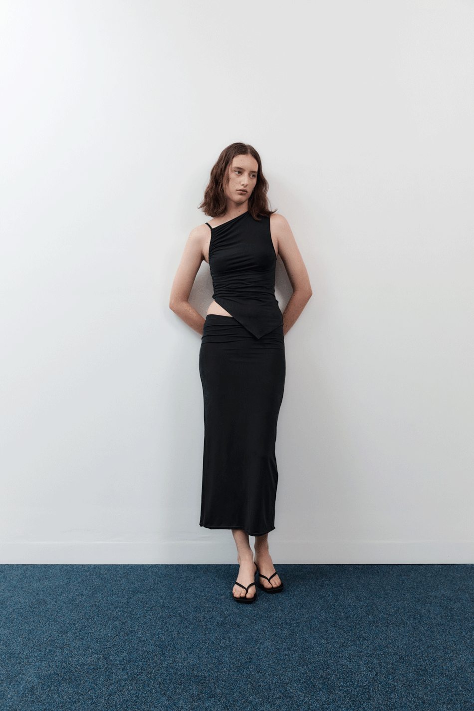 MIDI SKIRT BLACK