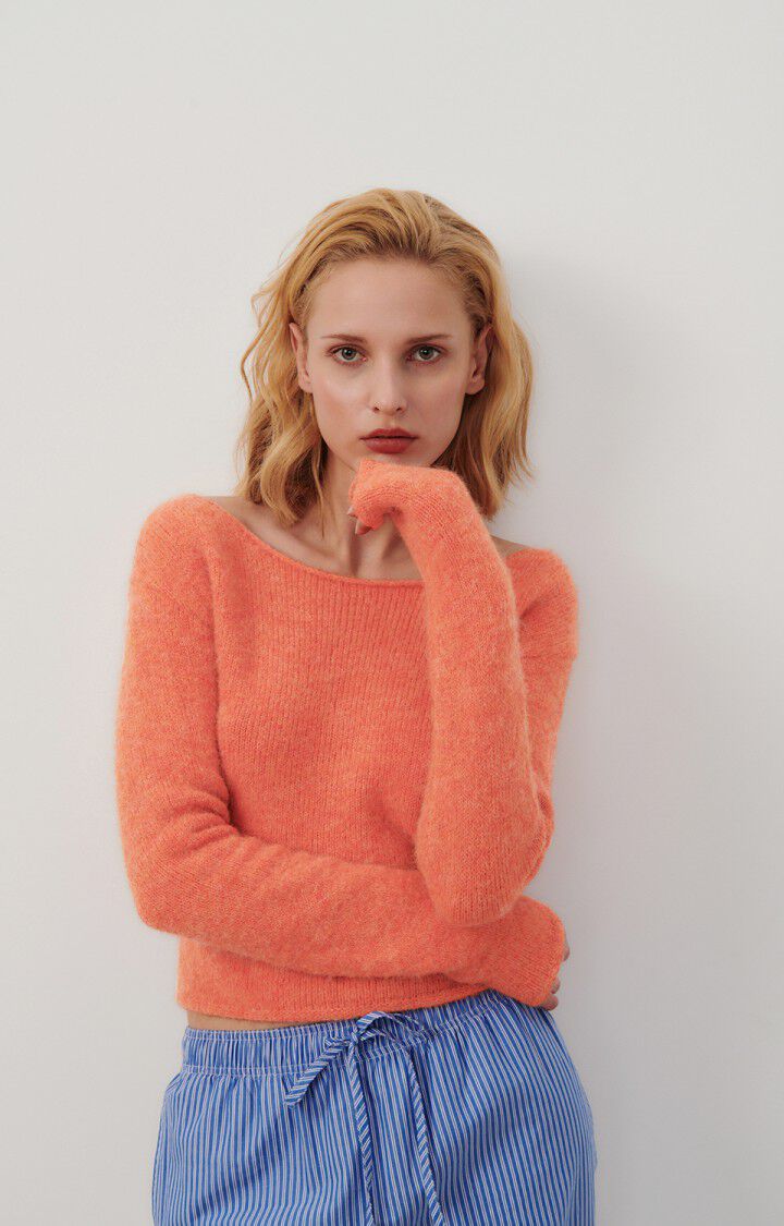 SWEATER EAST ORANGE MELANGE - AMERICAN VINTAGE