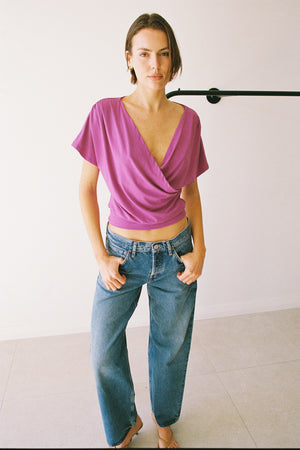 NAYA SHORT SLEEVE WRAP TOP