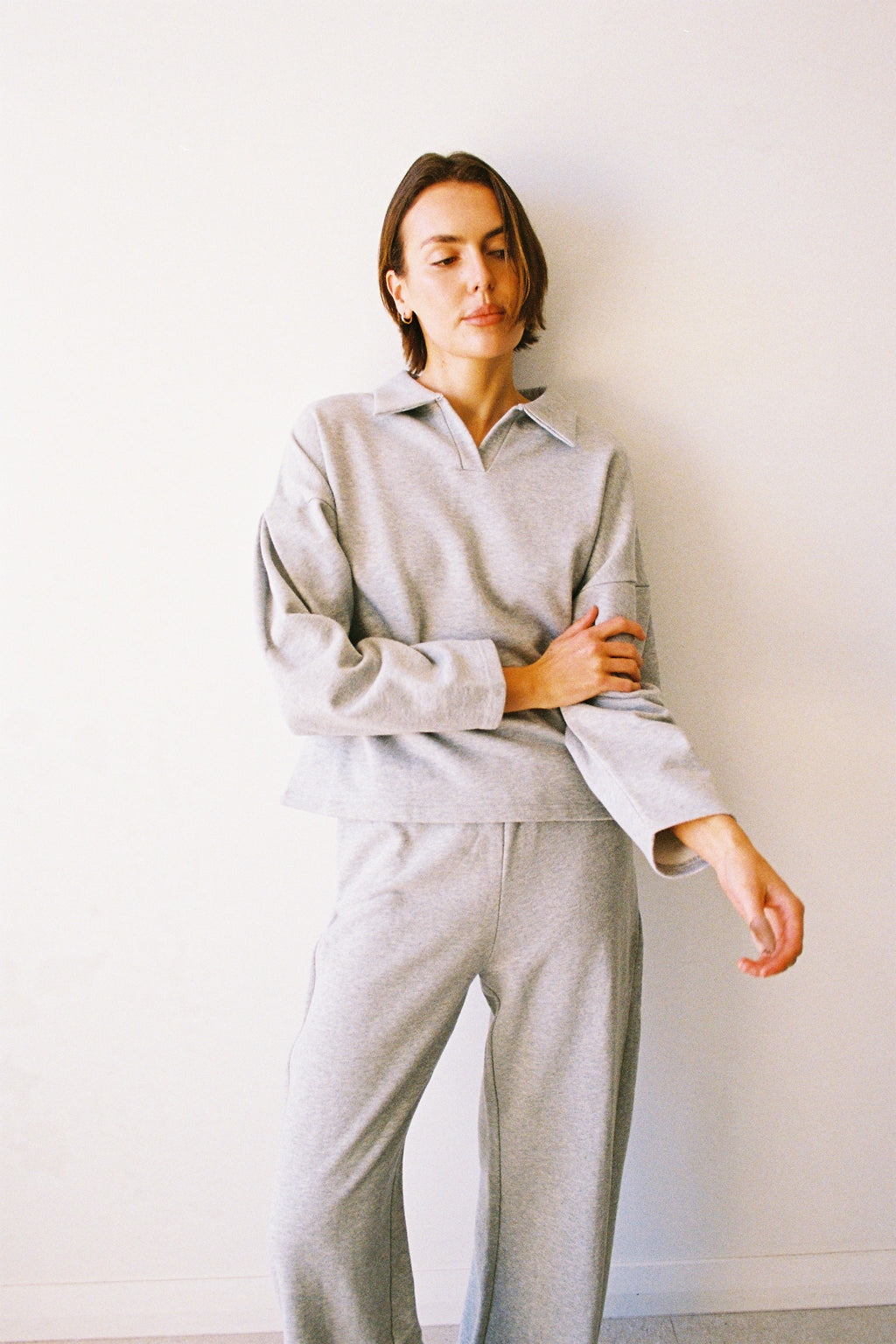 JERSEY JUMPER GREY MARLE