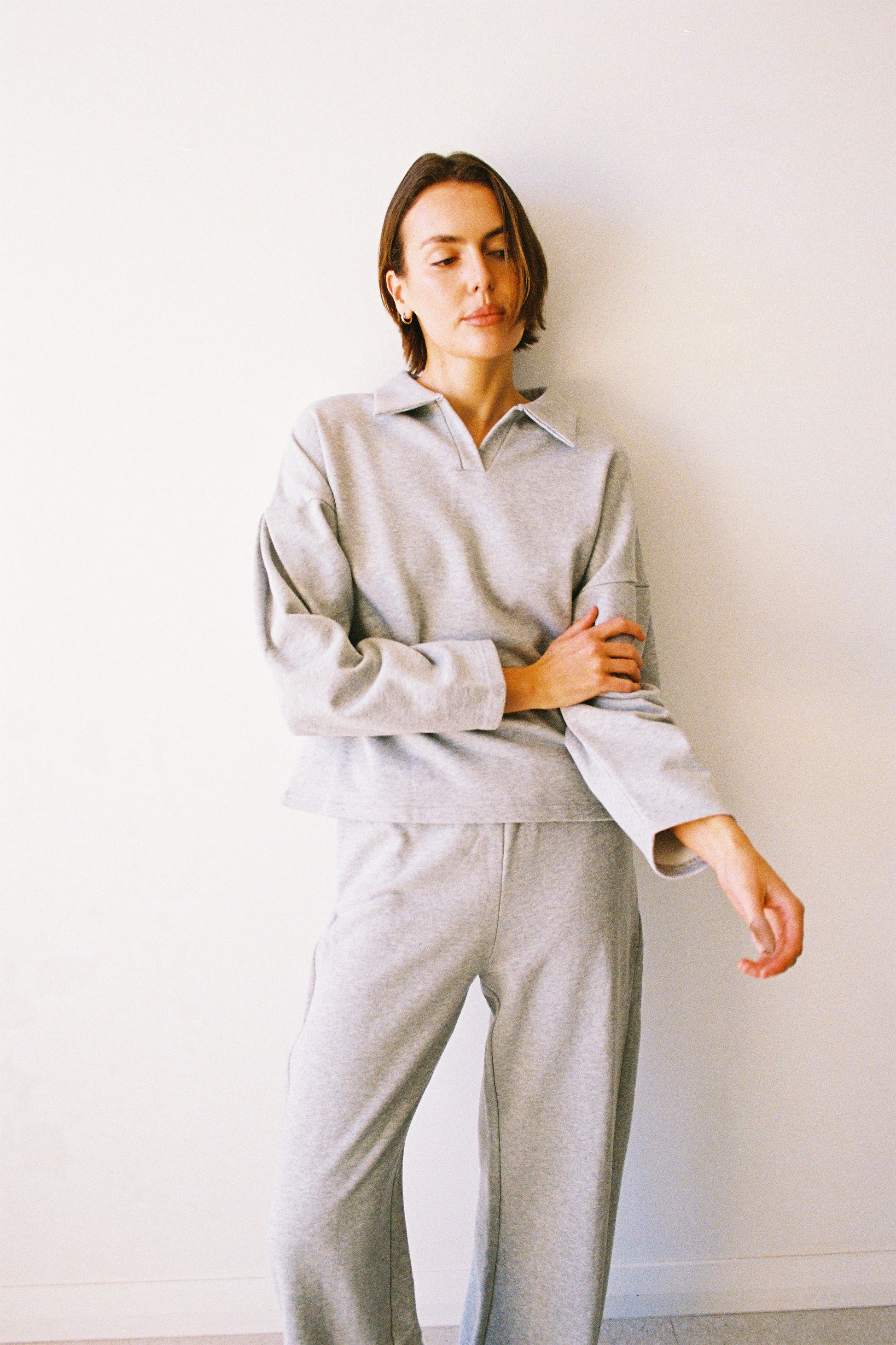 JERSEY JUMPER GREY MARLE
