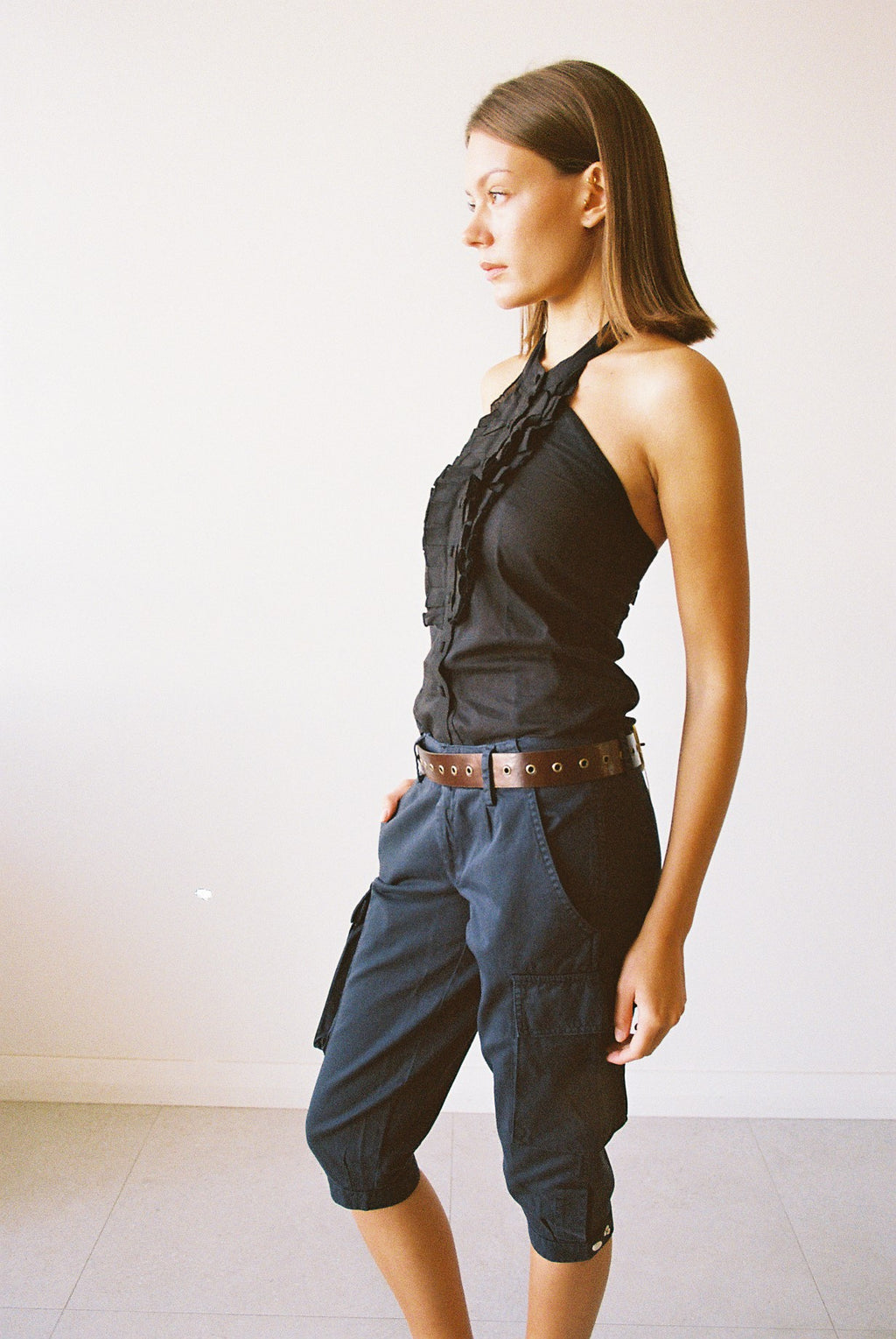 SARA CAPRI TROUSERS NAVY