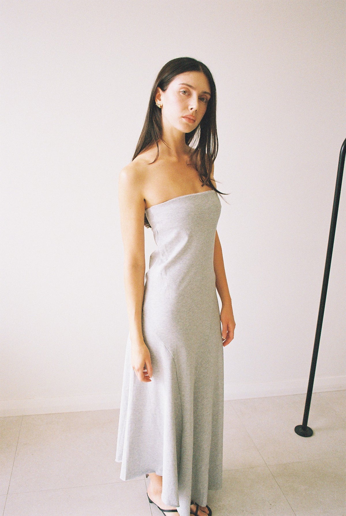 STRAPLESS COTTON JERSEY DRESS
