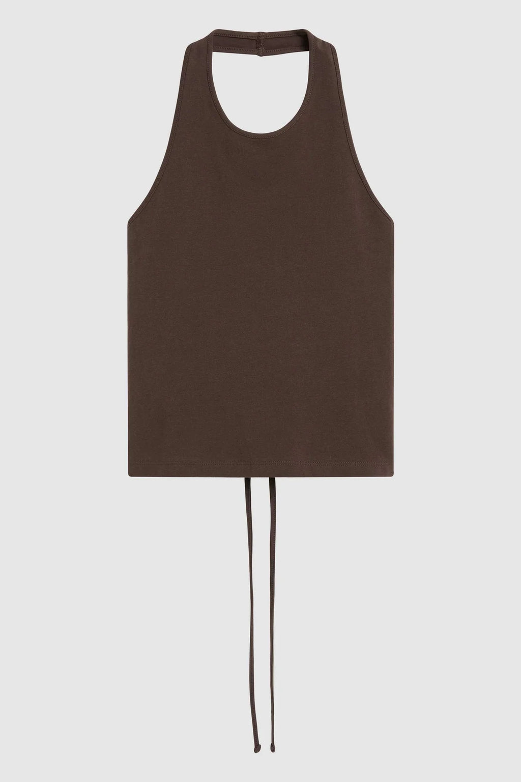 SOFT JERSEY HALTER TOP MOCHA