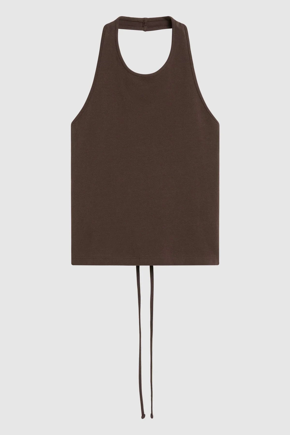SOFT JERSEY HALTER TOP MOCHA