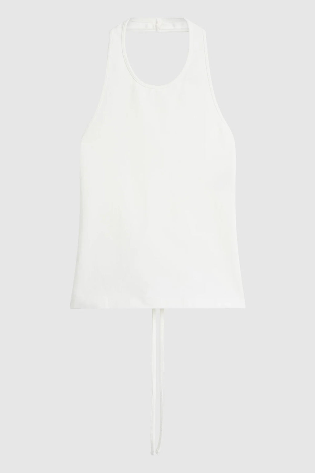 SOFT JERSEY HALTER TOP WHITE