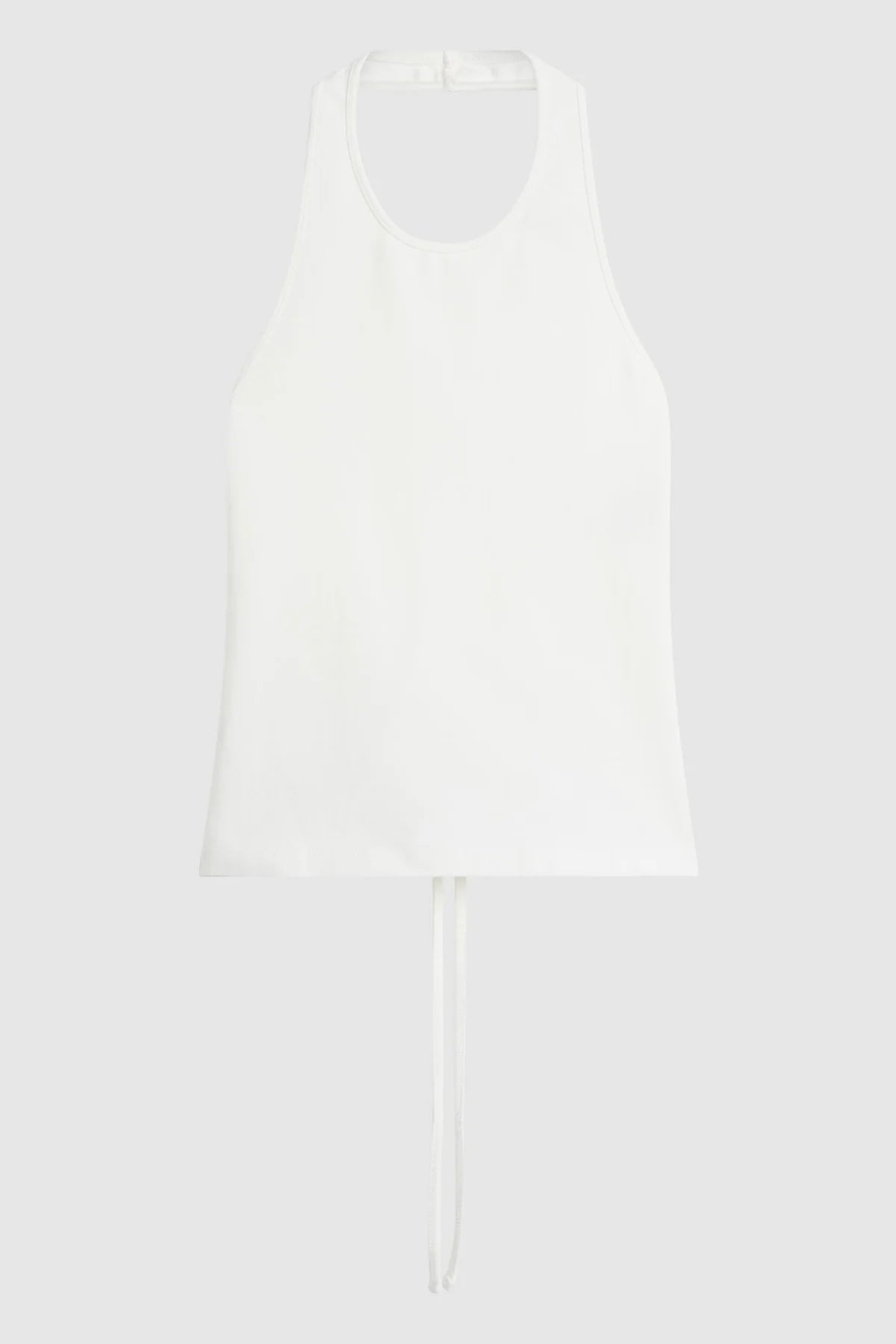 SOFT JERSEY HALTER TOP WHITE