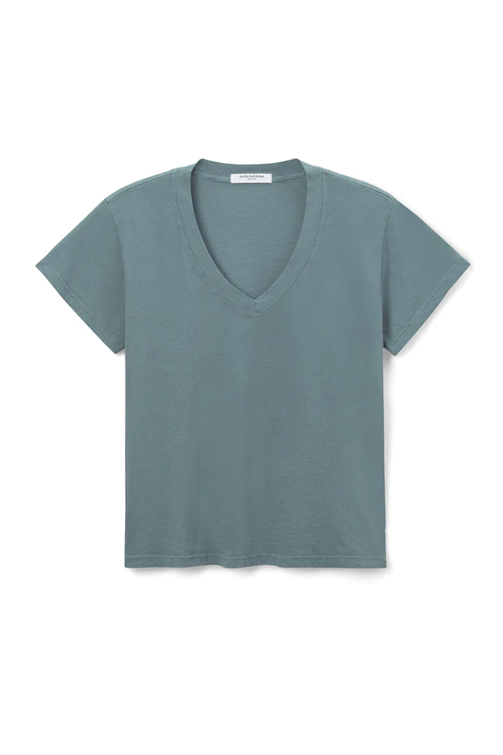 HENDRIX BASIC V NECK TEE STORMY WEATHER