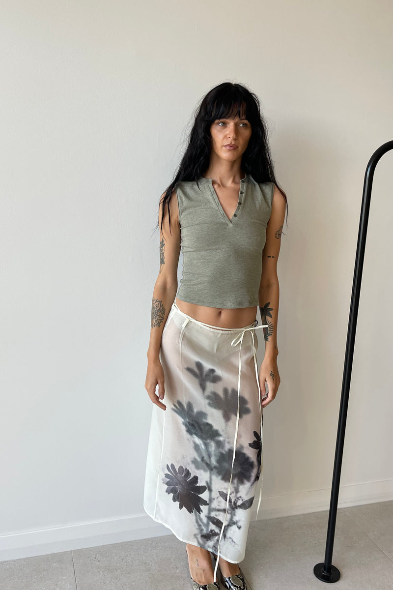 HELGA MAXI SKIRT OFF WHITE - DEMODEMODE