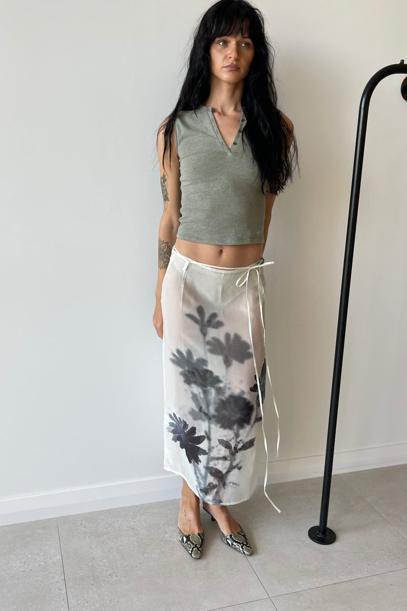 HELGA MAXI SKIRT OFF WHITE - DEMODEMODE