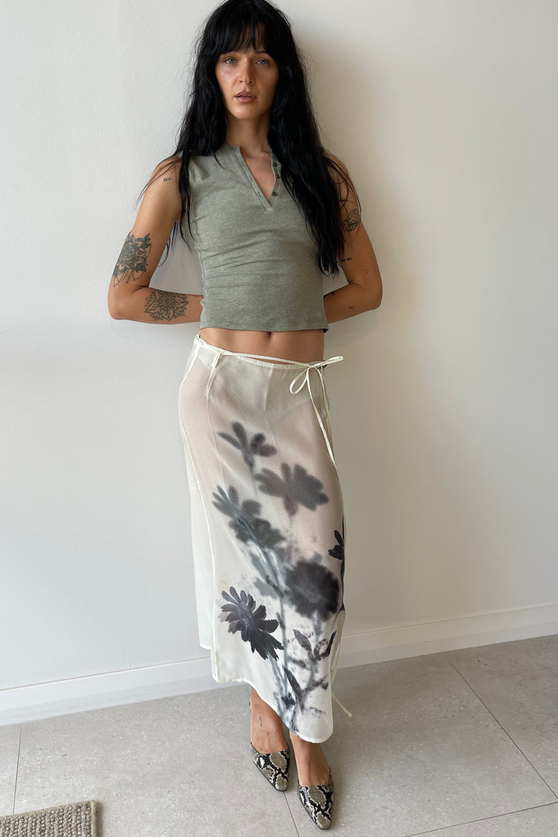 HELGA MAXI SKIRT OFF WHITE - DEMODEMODE