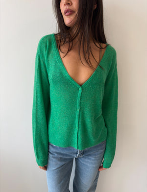 CARDIGAN GREEN MELANGE