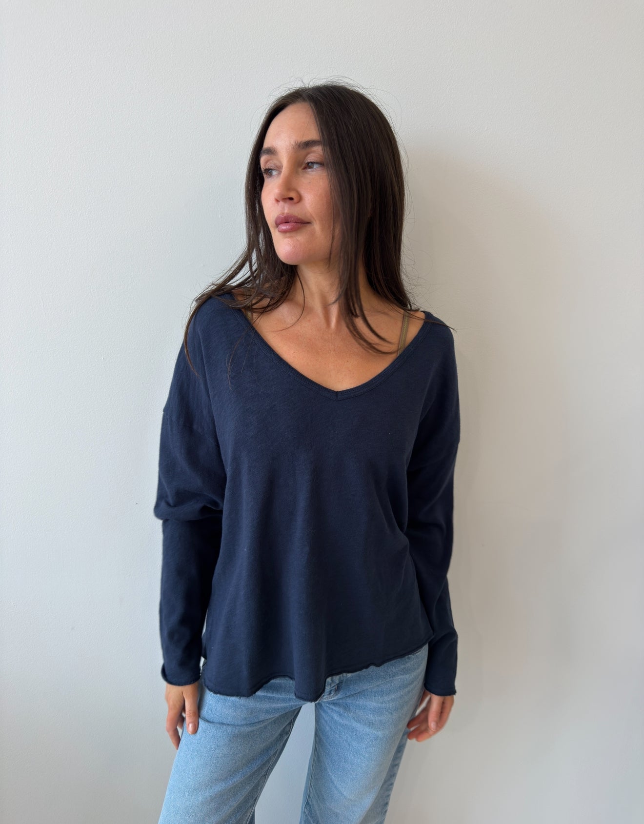 L/S T-SHIRT VINTAGE NAVY