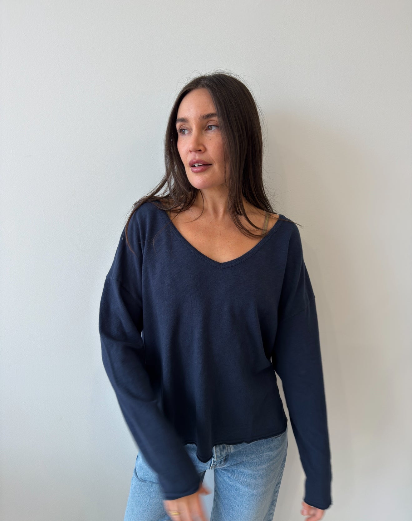 L/S T-SHIRT VINTAGE NAVY