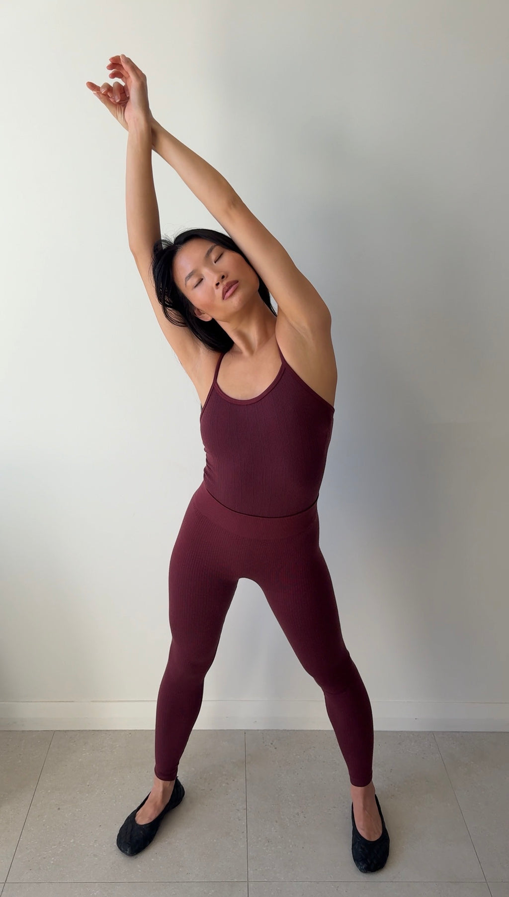 PINSTRIPE WOOL BODYSUIT MULBERRY
