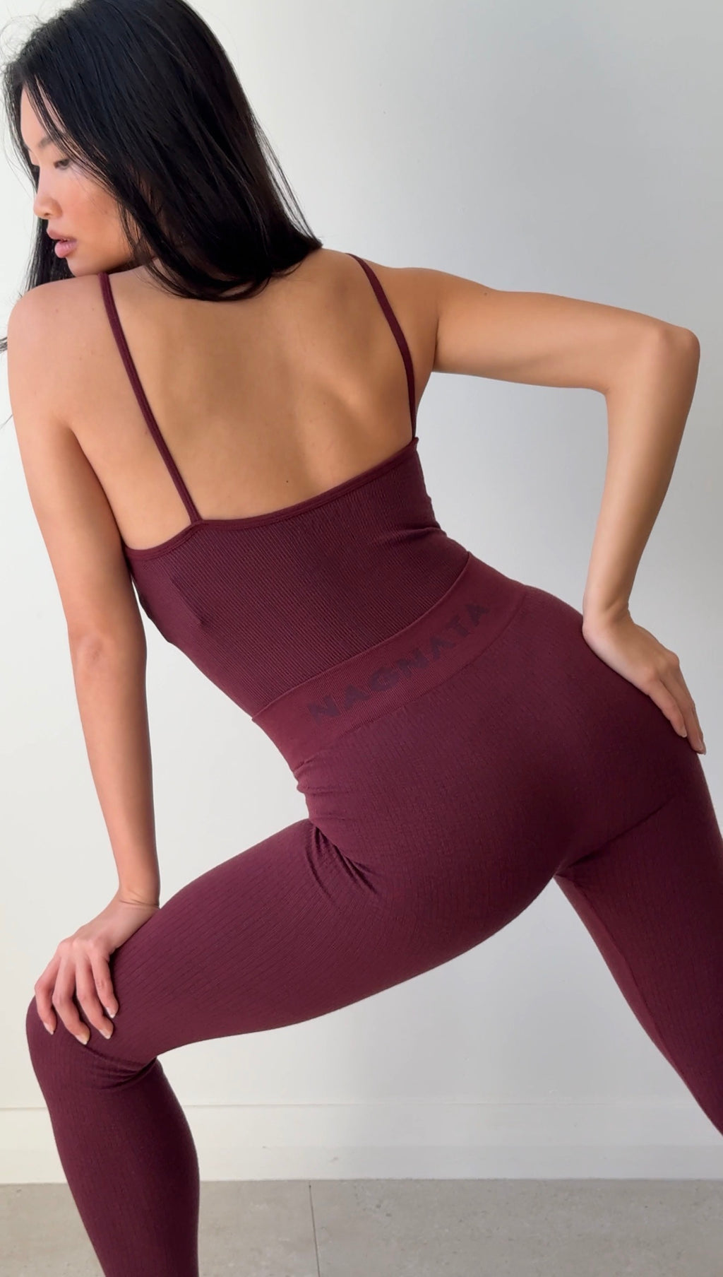 CLASSIC WOOL RIB LEGGING MULBERRY
