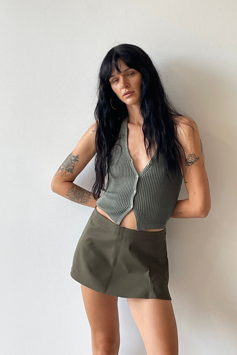 LIORA HALTER TOP SAGE - DEMODEMODE