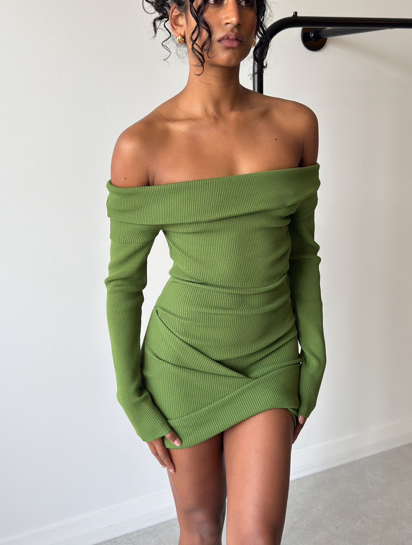 RIBEIRO KNIT MICRO DRESS CACTUS