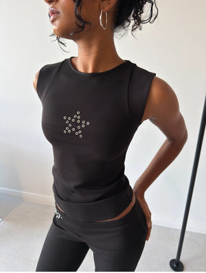 LUCIA TOP STUD STAR BLACK