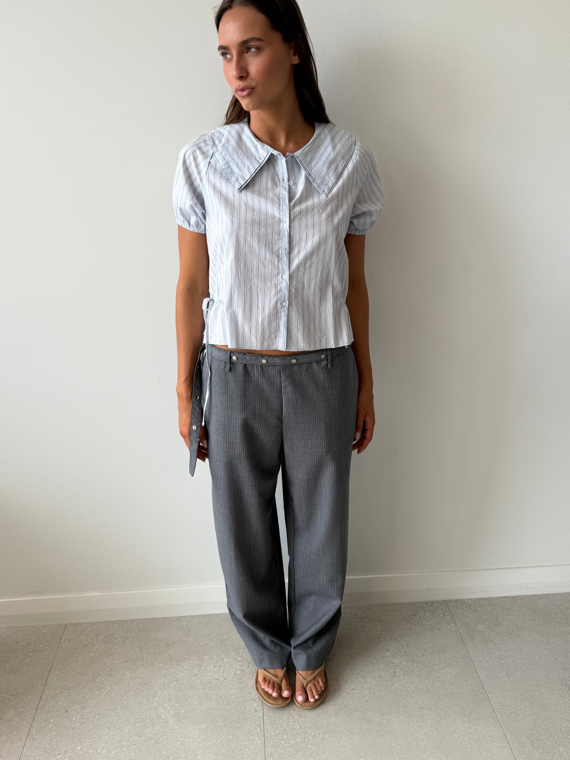 DOUBLE COLLAR SHIRT MINERAL STRIPE