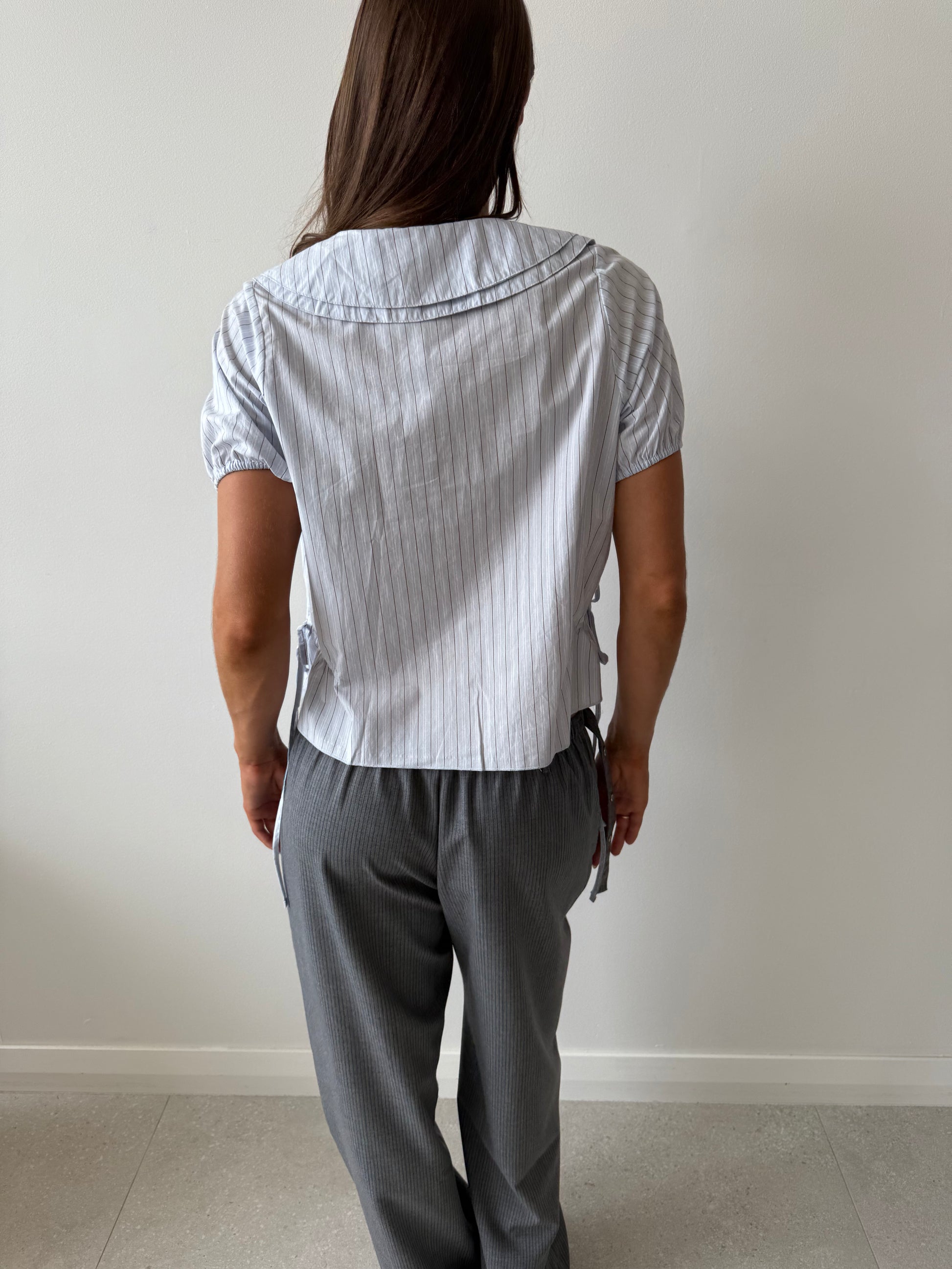 DOUBLE COLLAR SHIRT MINERAL STRIPE