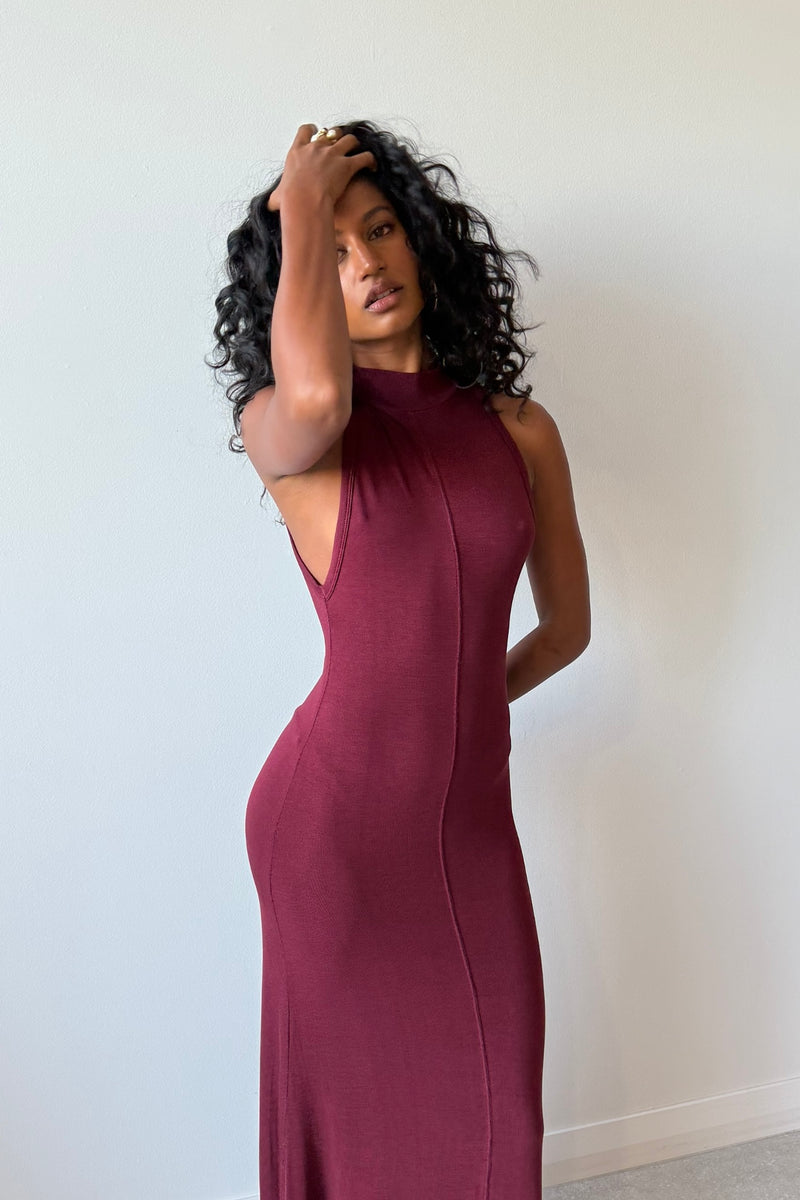 RACER BACK JERSEY MAXI DRESS - ST.AGNI