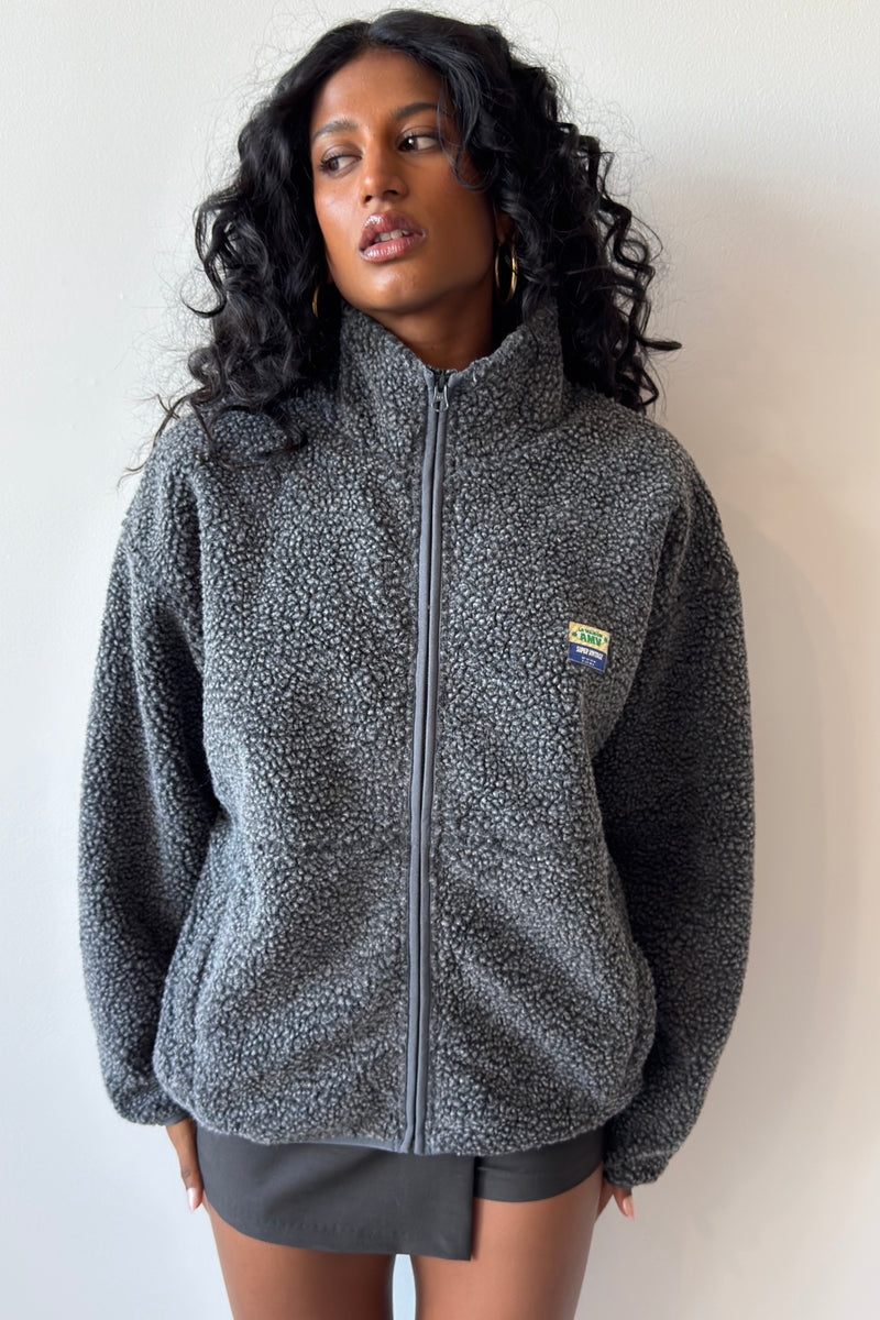 JACKETS CHARCOAL MELANGE - AMERICAN VINTAGE