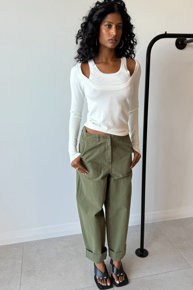 PANTS KHAKI - AMERICAN VINTAGE