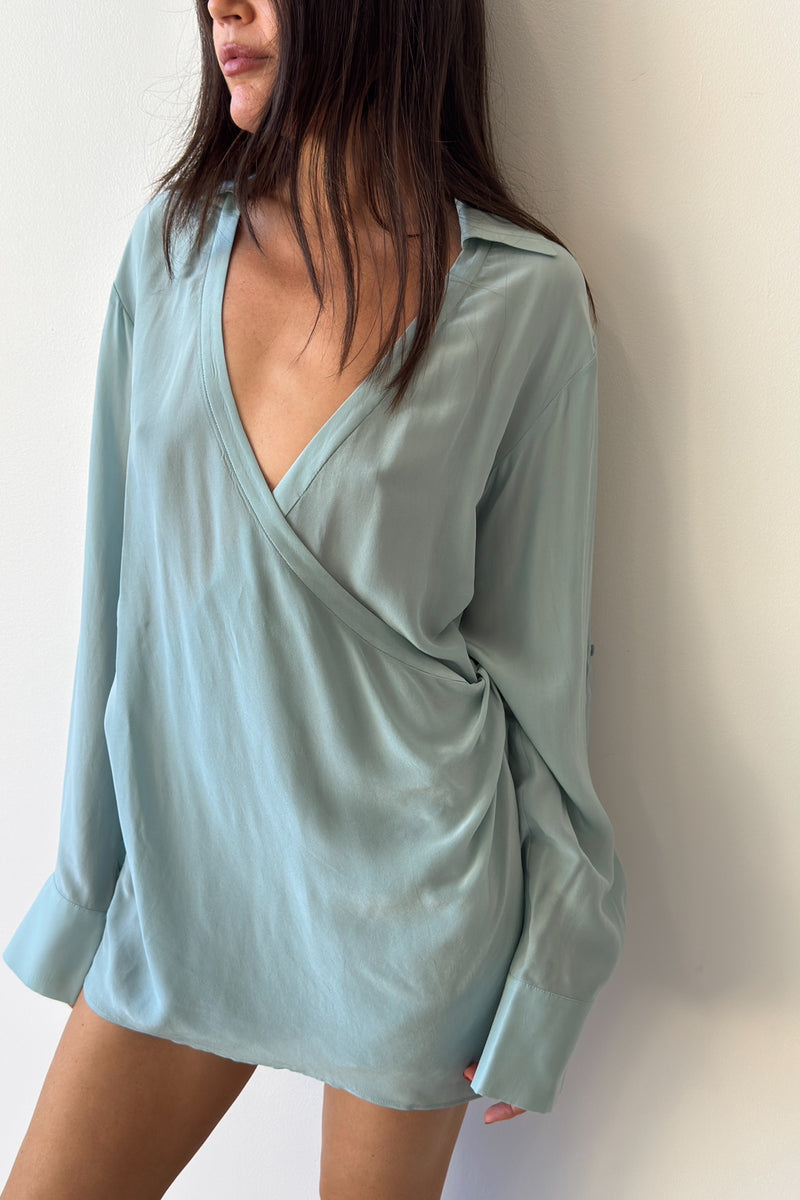 FRESCA SHIRT DRESS WASHED BLUE - SIR