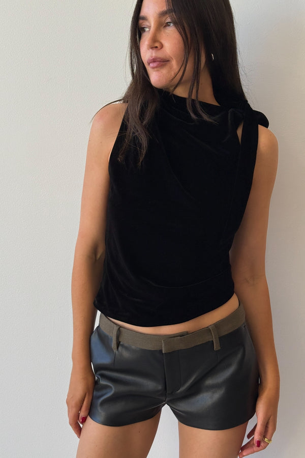 ETTORE DRAPE TOP BLACK - SIR