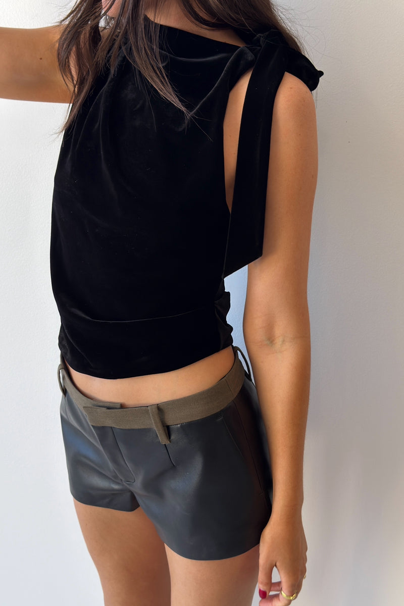 ETTORE DRAPE TOP BLACK - SIR