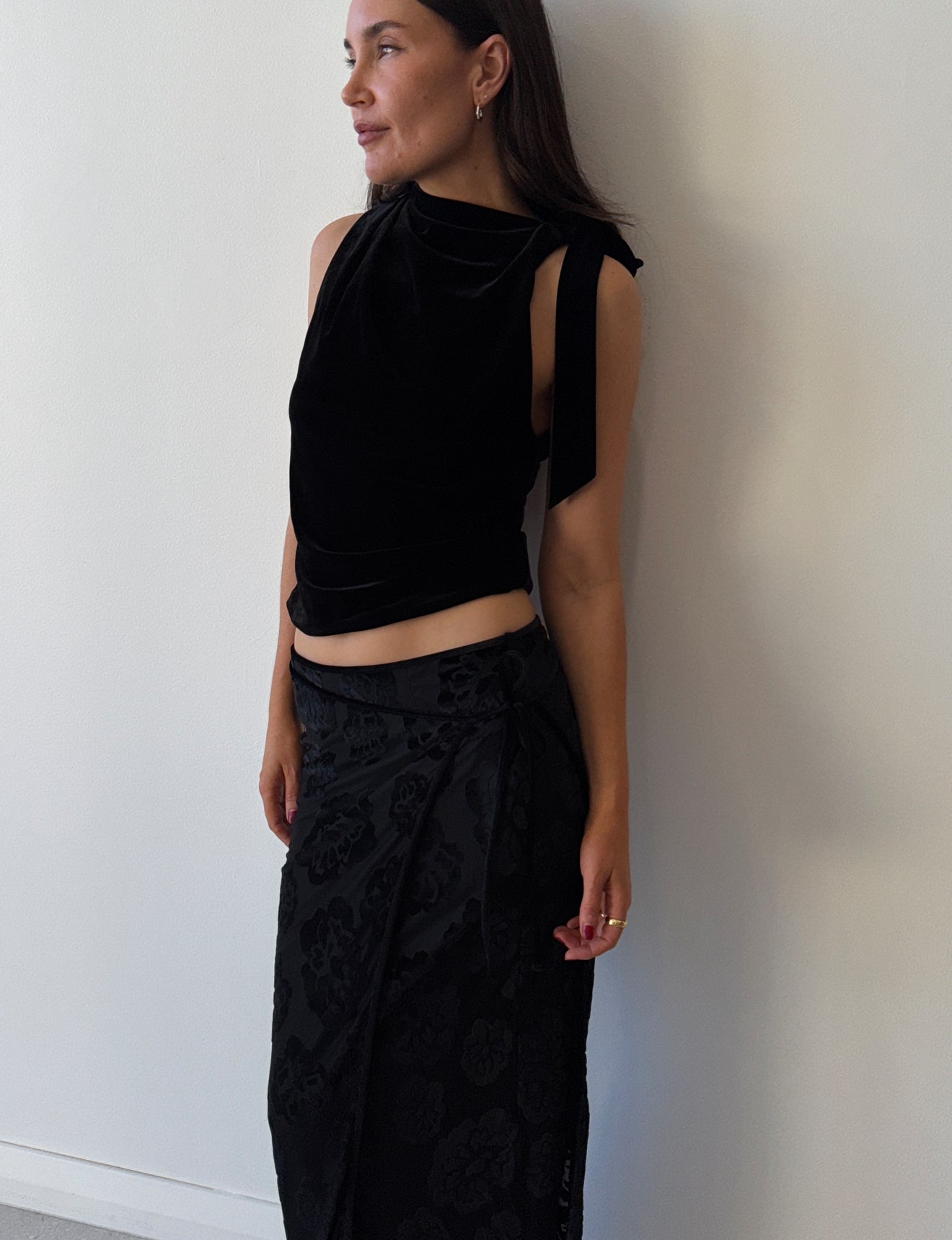 VITTORIA WRAP SKIRT MIDNIGHT FLORAL