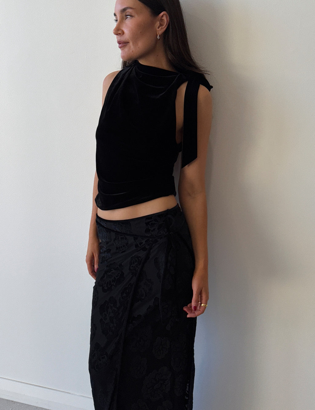 VITTORIA WRAP SKIRT MIDNIGHT FLORAL