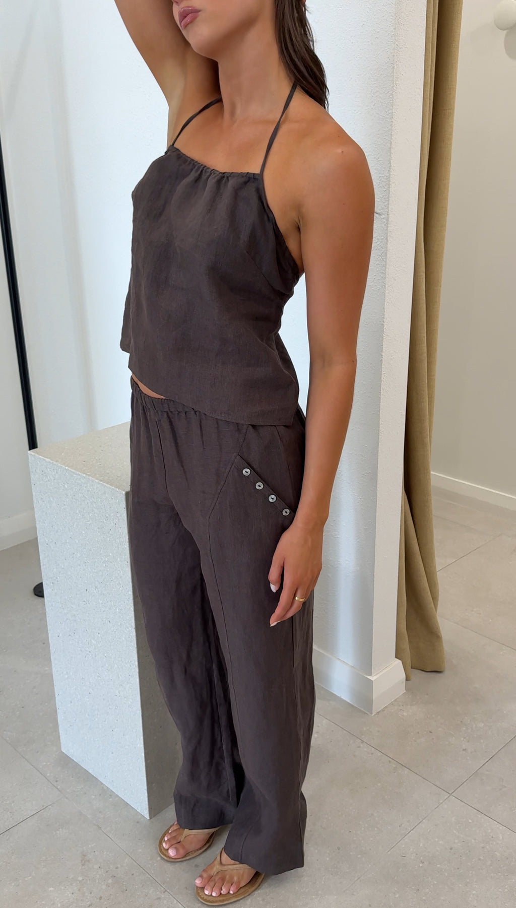 ANGLE POCKET PANT BARK