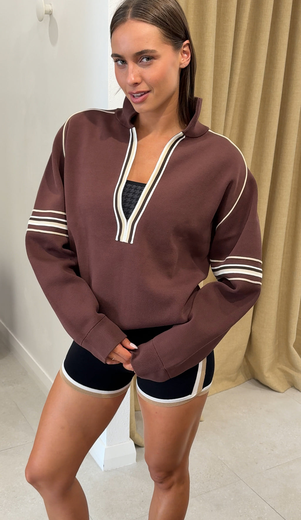 ORGANIC MOTLEY JERSEY ESPRESSO