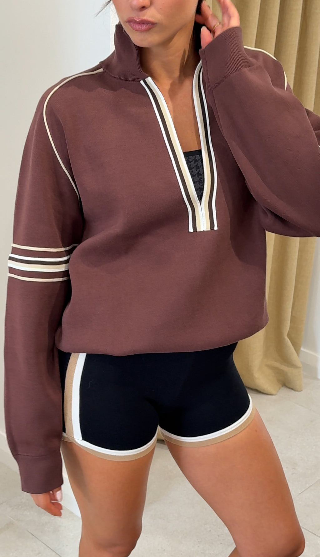 ORGANIC MOTLEY JERSEY ESPRESSO