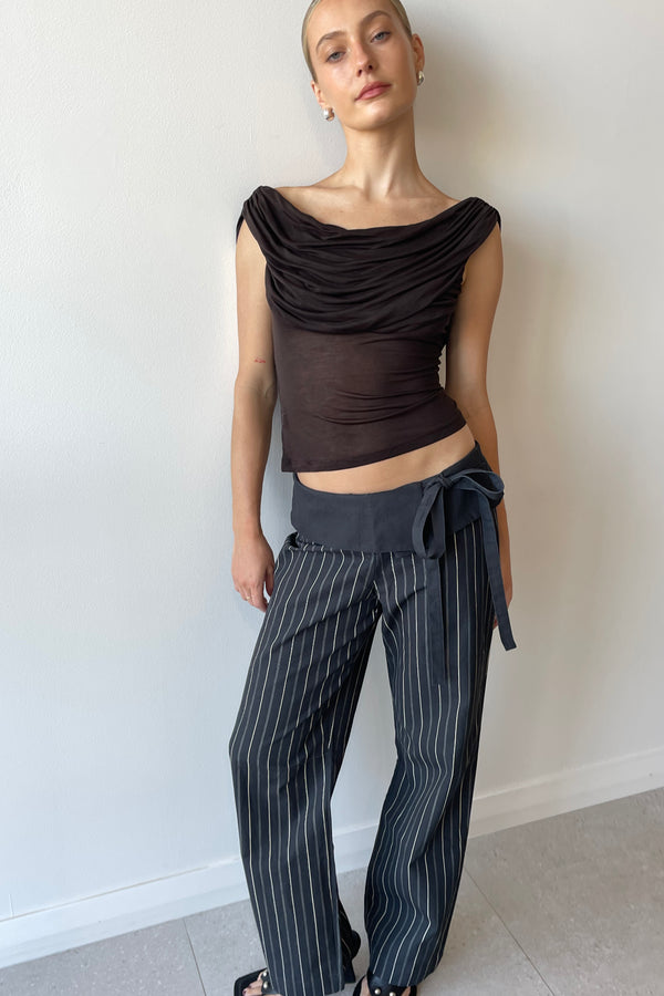 DUSK PANT BLACK STRIPE - BELLE THE LABEL