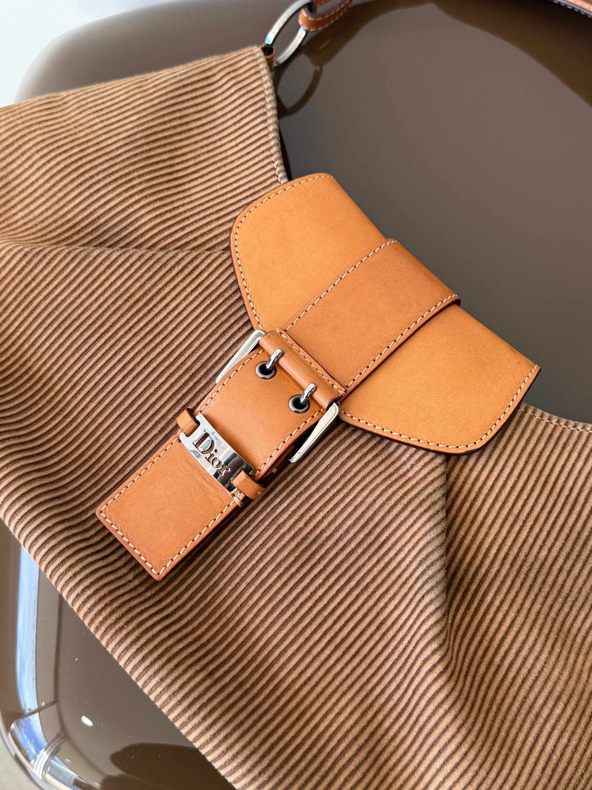 CHRISTIAN DIOR SUEDE SHOULDER BAG