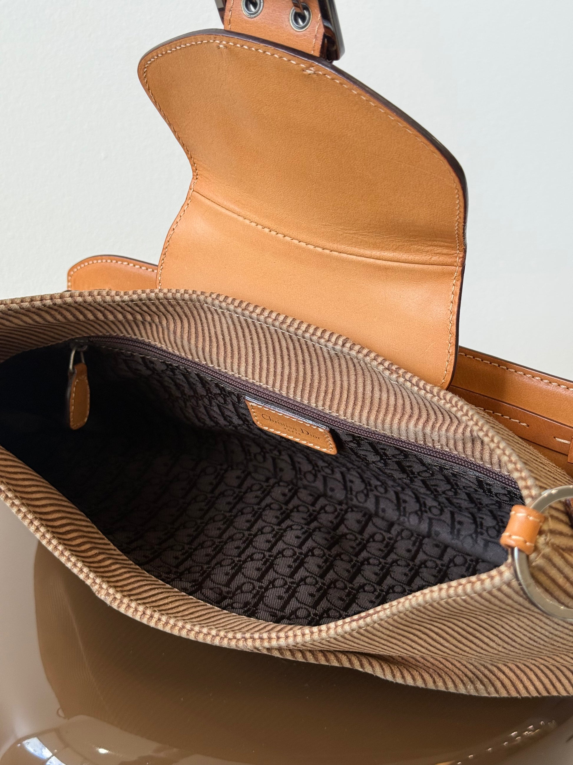 CHRISTIAN DIOR SUEDE SHOULDER BAG