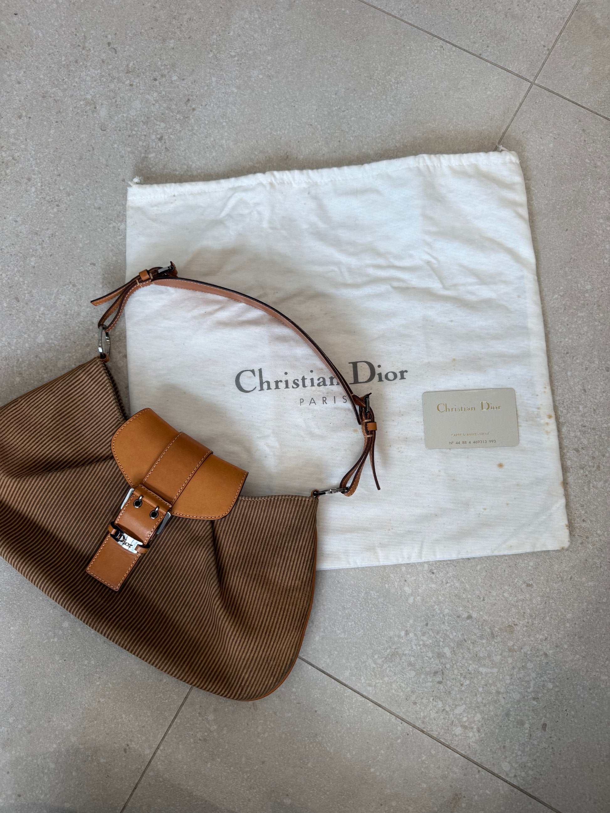 CHRISTIAN DIOR SUEDE SHOULDER BAG