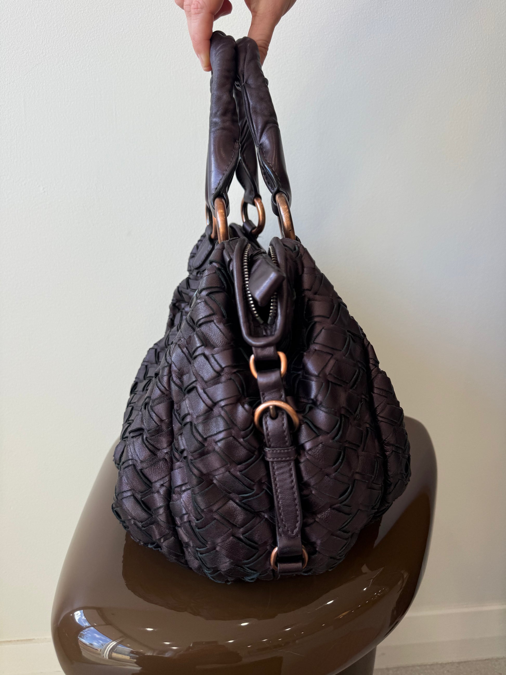 MIU MIU LEATHER HAND BAG